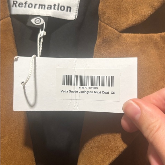 REFORMATION x VEDA Lexington suede leather maxi trench coat - Picture 3 of 14